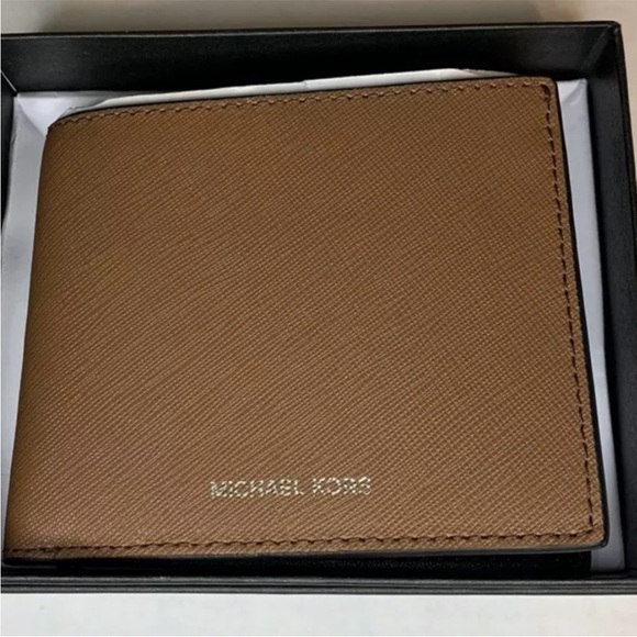 NWT Michael Kors Andy Leather men’s Wallet Slim BIFOLD new in box - Picture 9 of 9